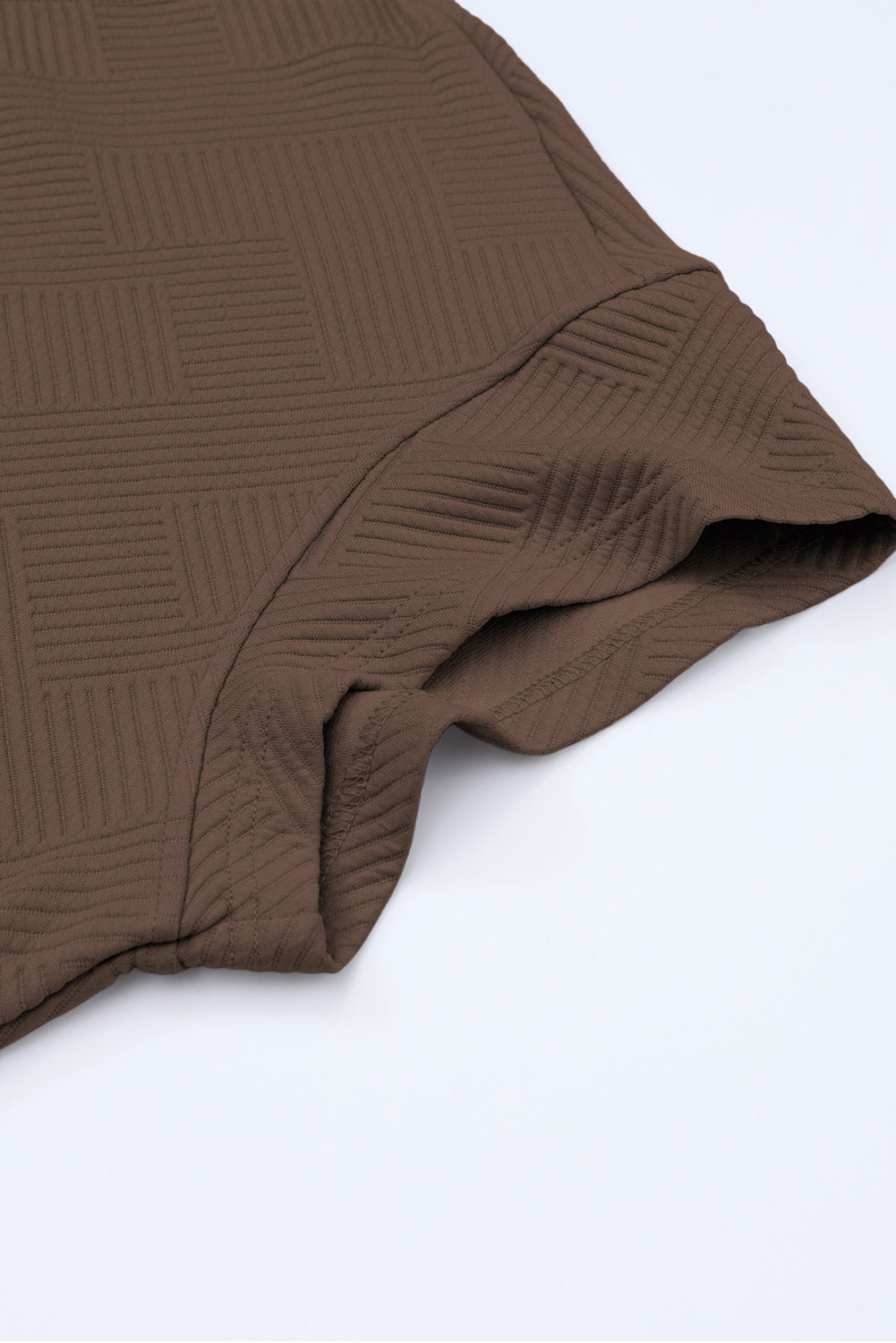 Schwarzes, strukturiertes, locker sitzendes T-Shirt und Hose mit Kordelzug