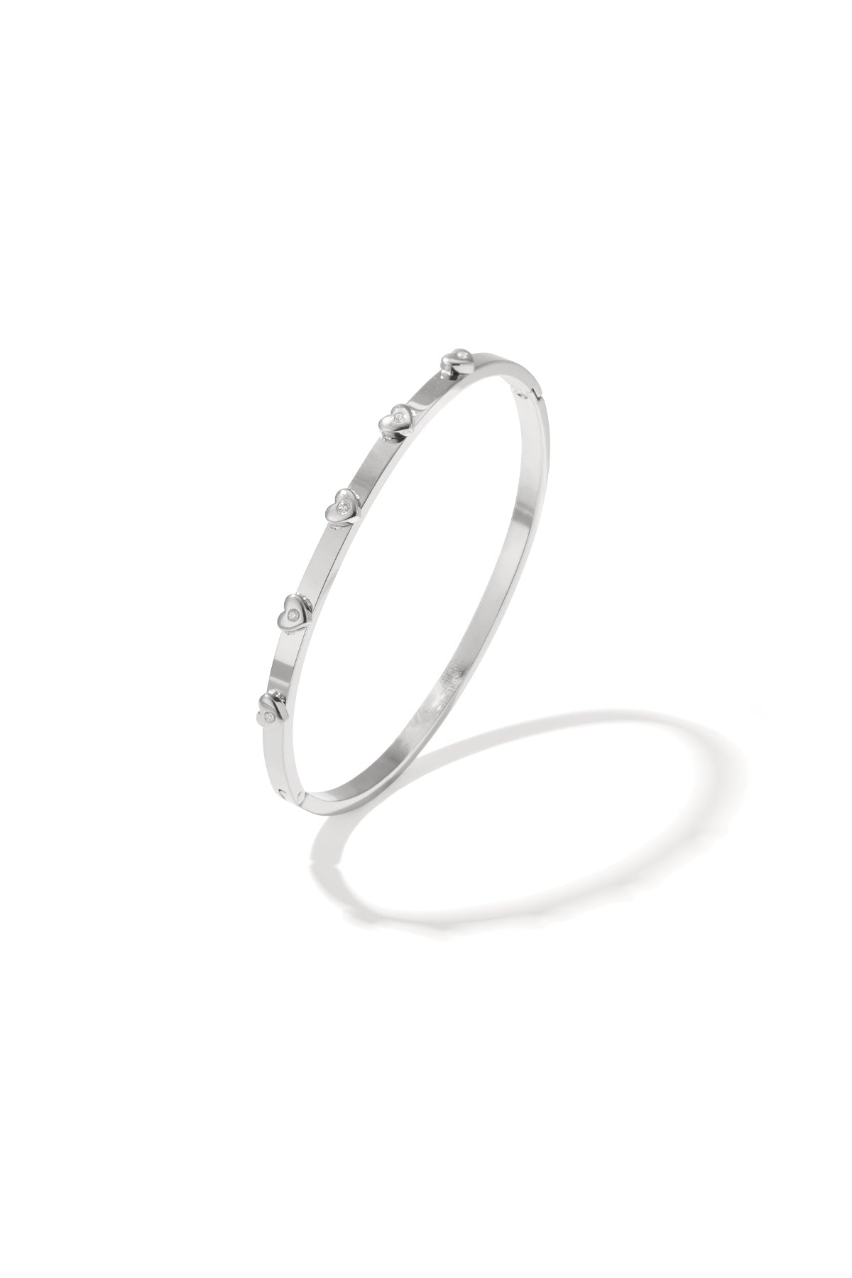 Elegant Heart Shaped Bangle for Women, All Fit