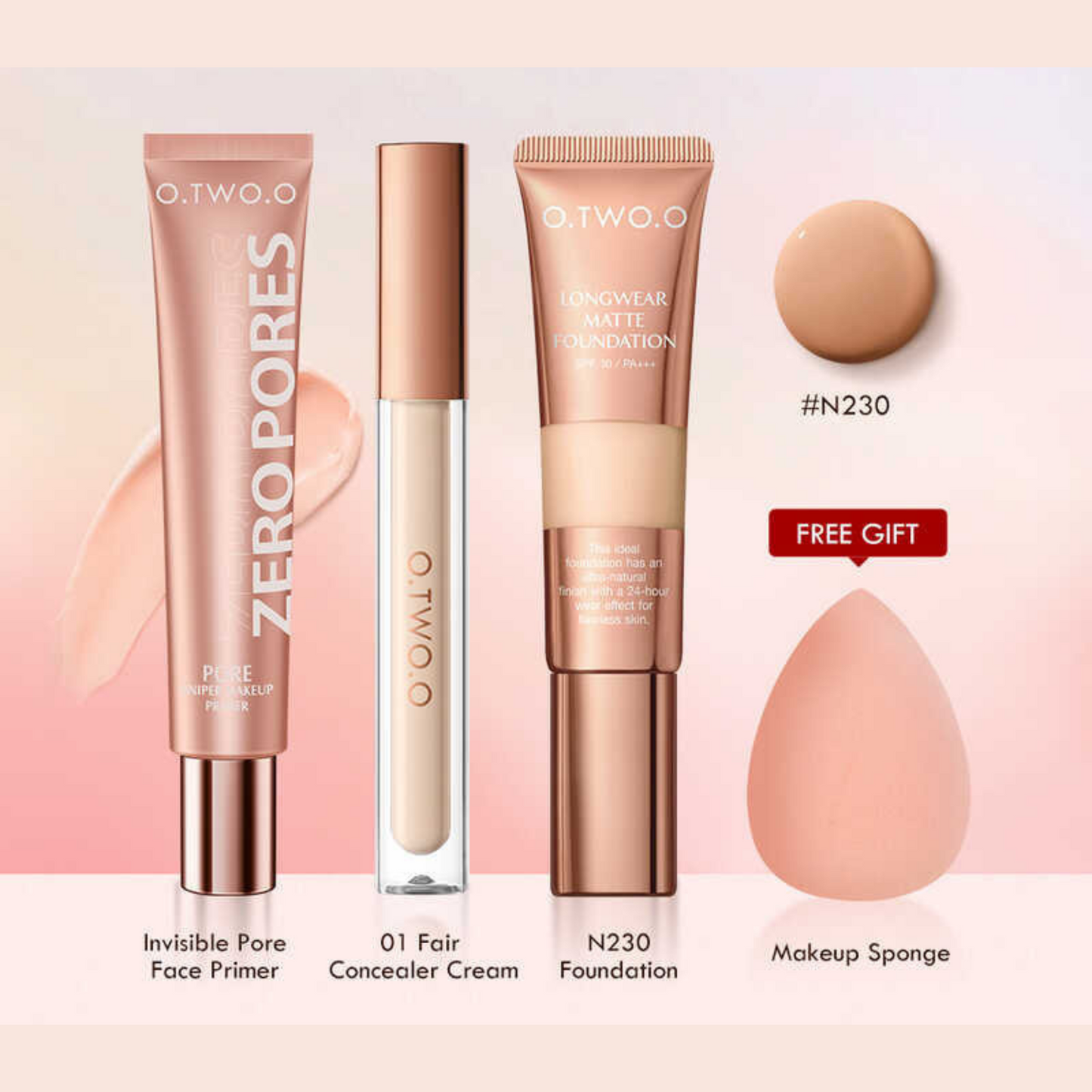 Tri-Set Foundation mit KOSTENLOSEM Make-up-Schwamm