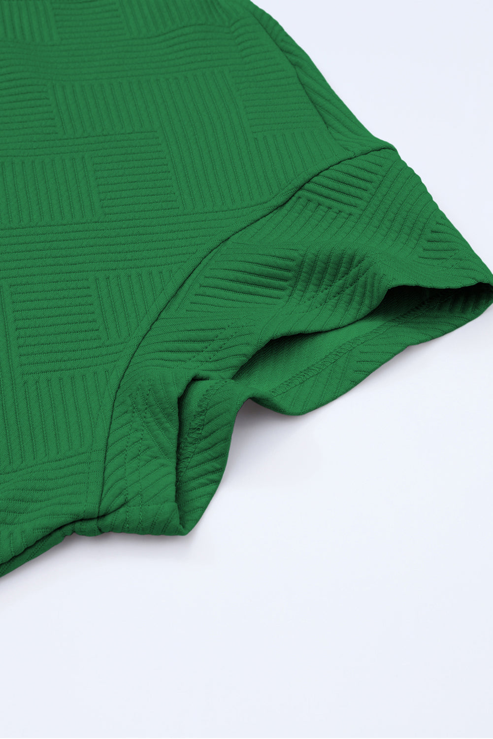 Schwarzes, strukturiertes, locker sitzendes T-Shirt und Hose mit Kordelzug