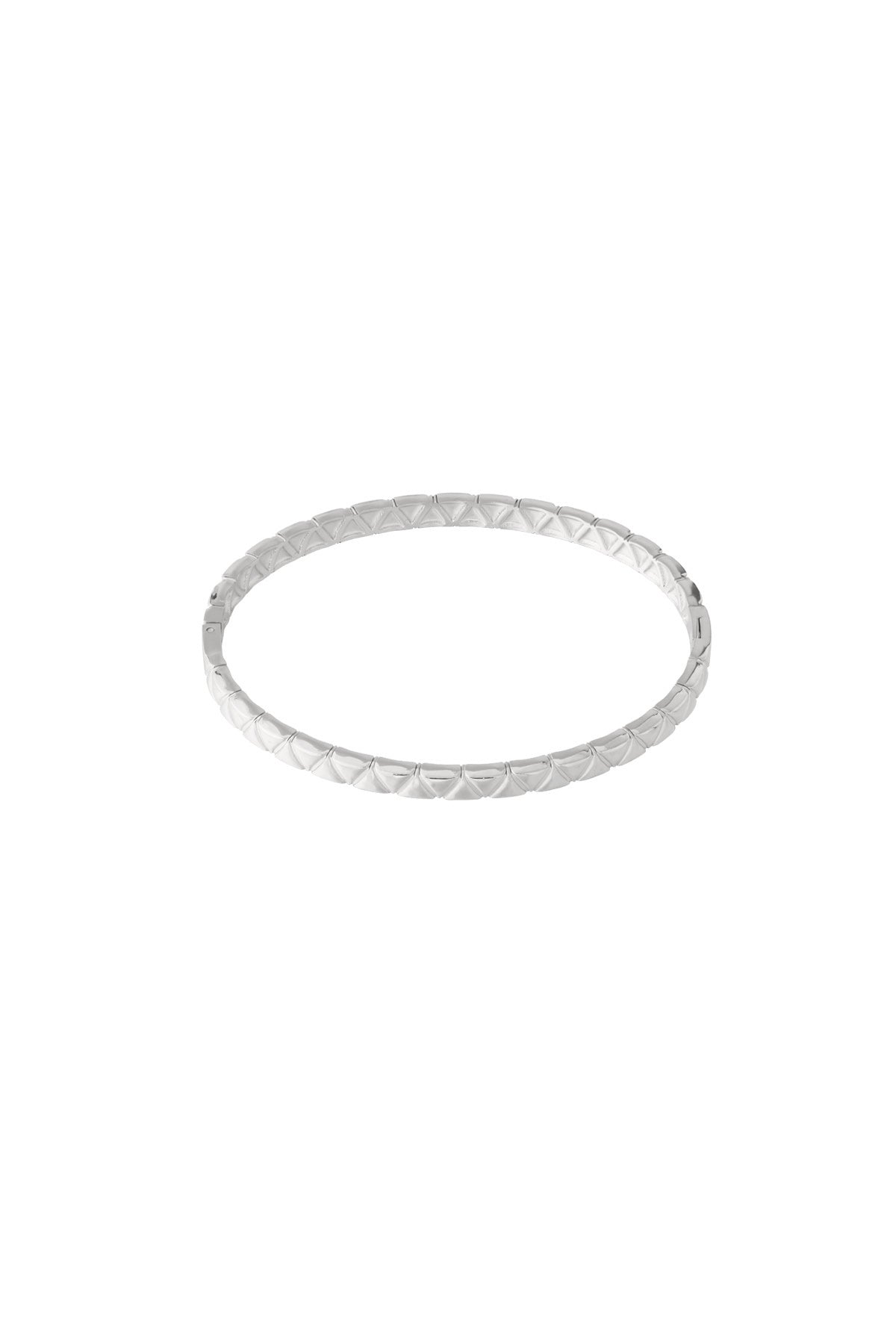 Elegant Hollowed-Out Stainless Steel Bangle - All Fit