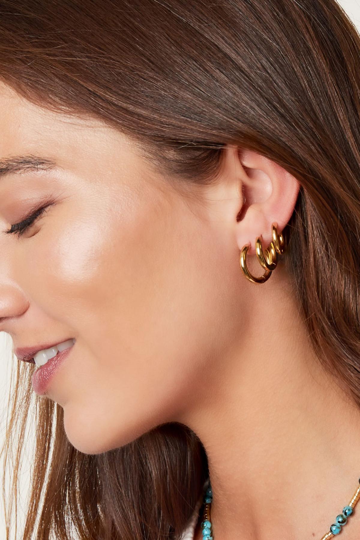 Elegant Minimalist Hoop Earrings - Silver & Gold