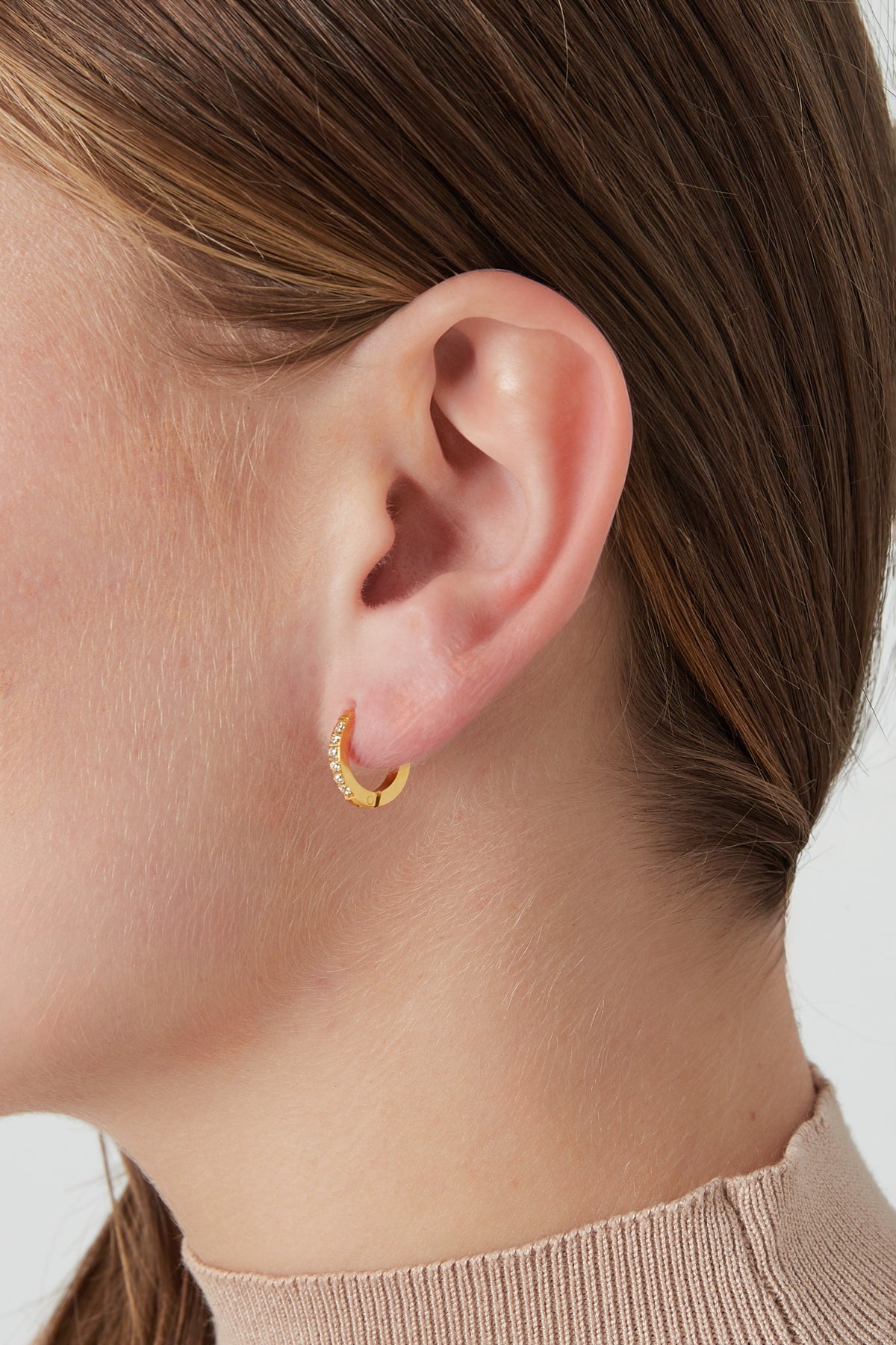Elegant Rhinestone Hoop Earrings for Timeless Glamour