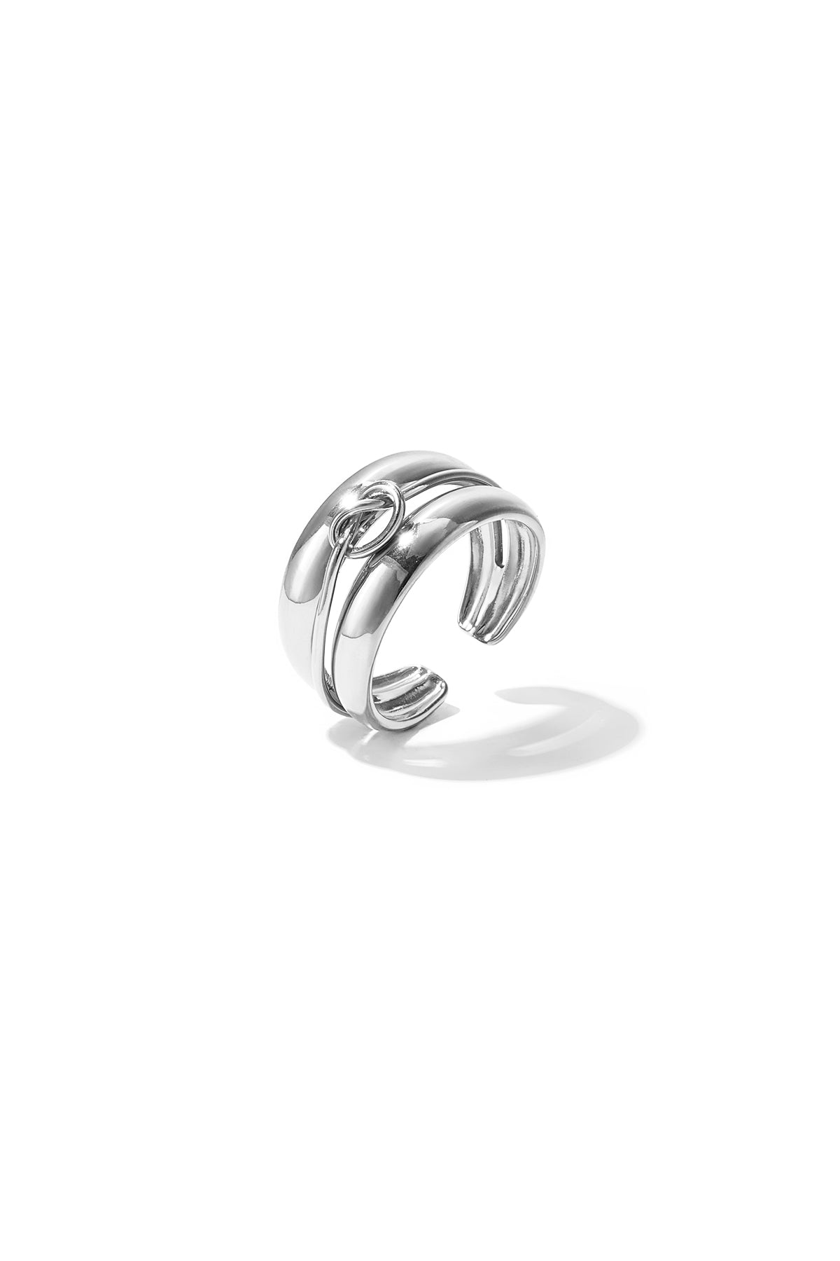 Elegant Adjustable Minimalist Ring - Silver & Gold