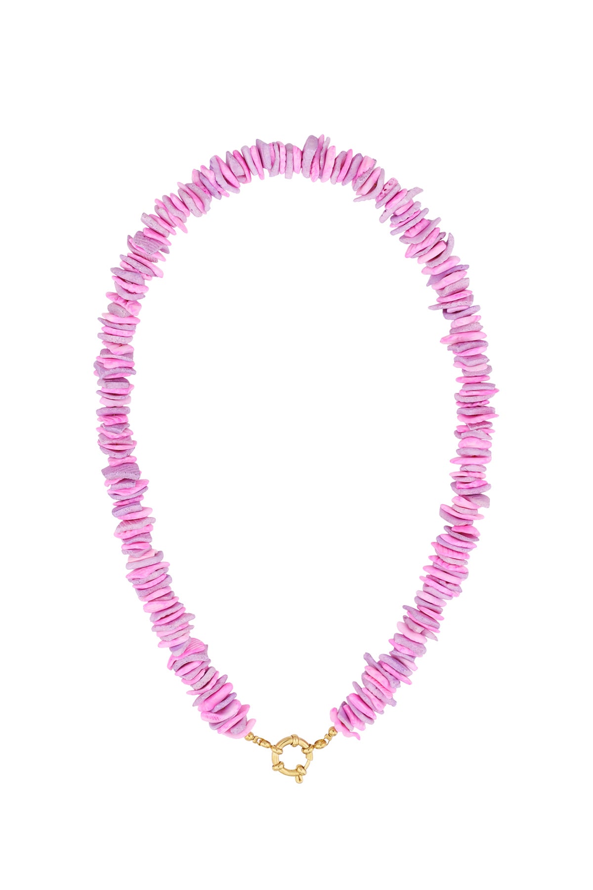 14K Gold Plated Seashell Beaded Necklace for Spring/Summer
