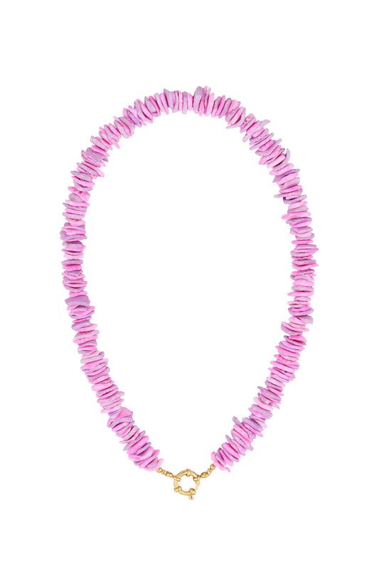 14K Gold Plated Seashell Beaded Necklace for Spring/Summer