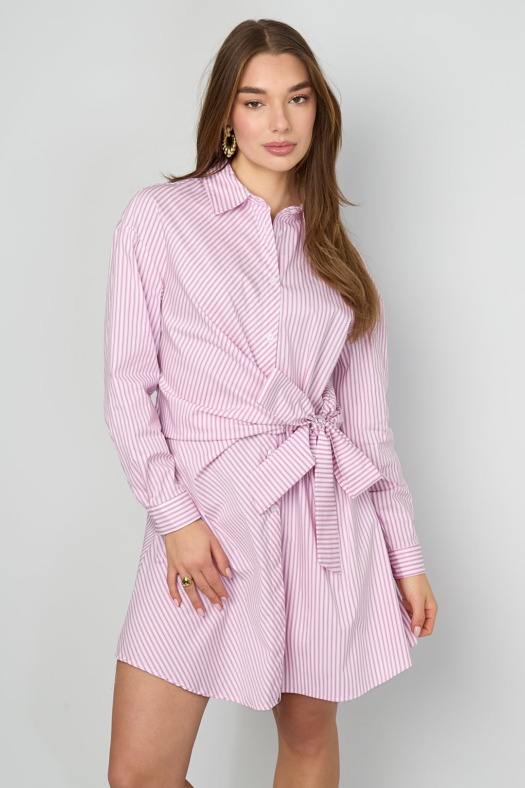 Gimme Striped Long-Sleeve Dress for Spring/Summer