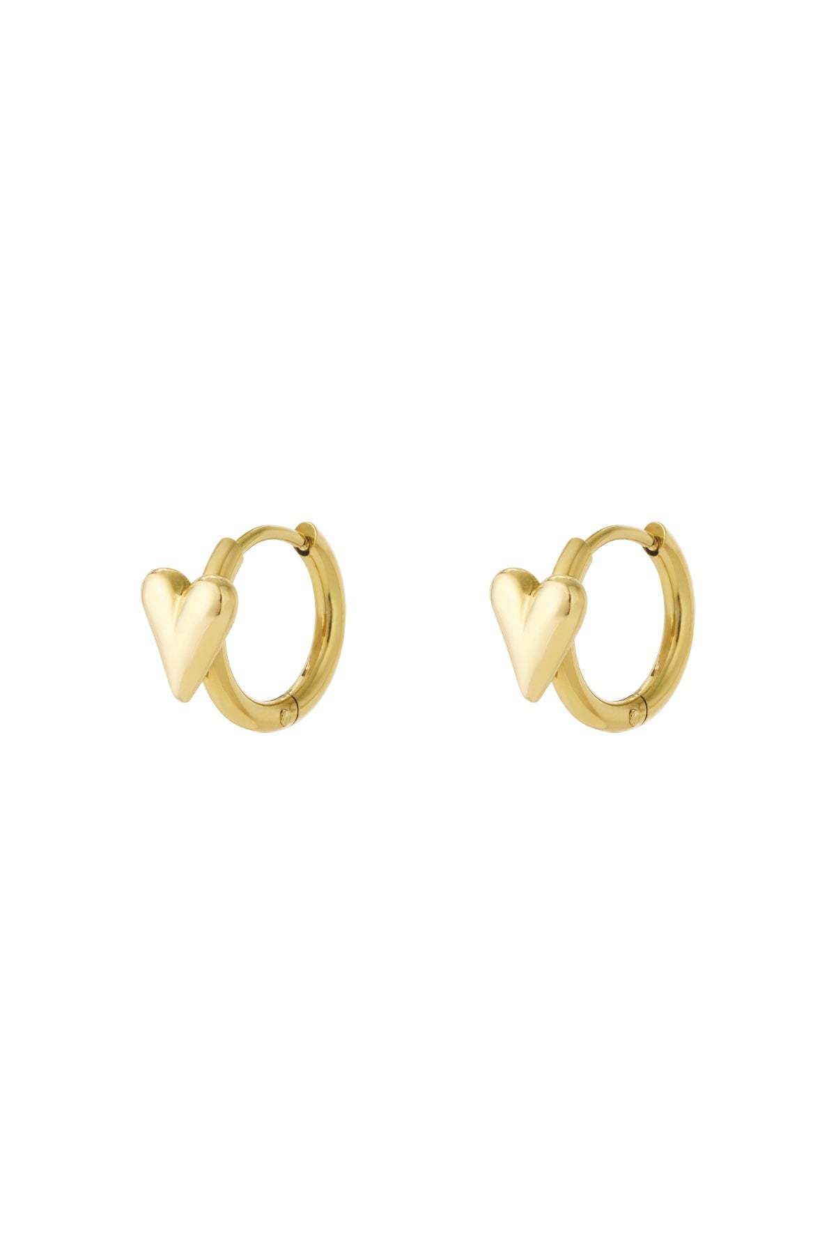 Elegant Heart-Shaped Hoop Earrings for Daily Wear