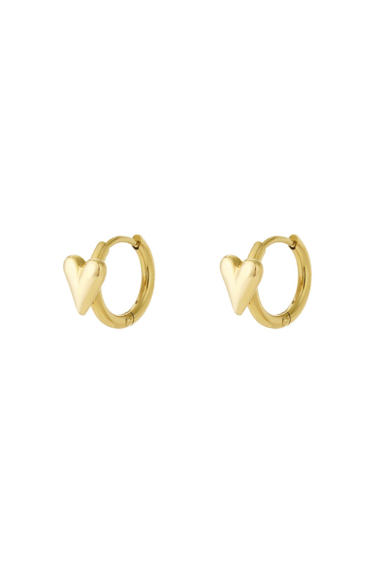 Elegant Heart-Shaped Hoop Earrings for Daily Wear