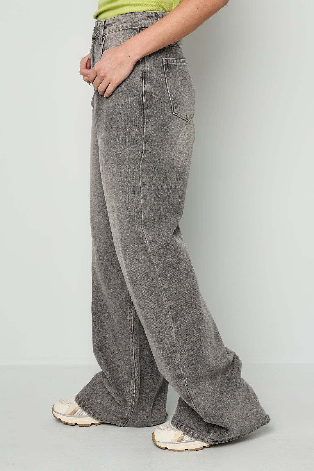 Gimme Wide Leg Cotton Denim Pants for Spring/Summer