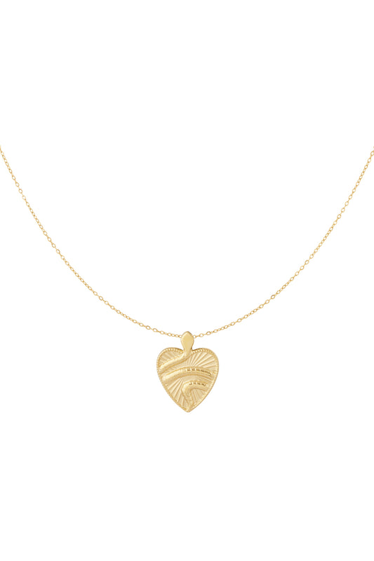 Elegant Heart Pendant Necklace - Timeless Silver & Gold
