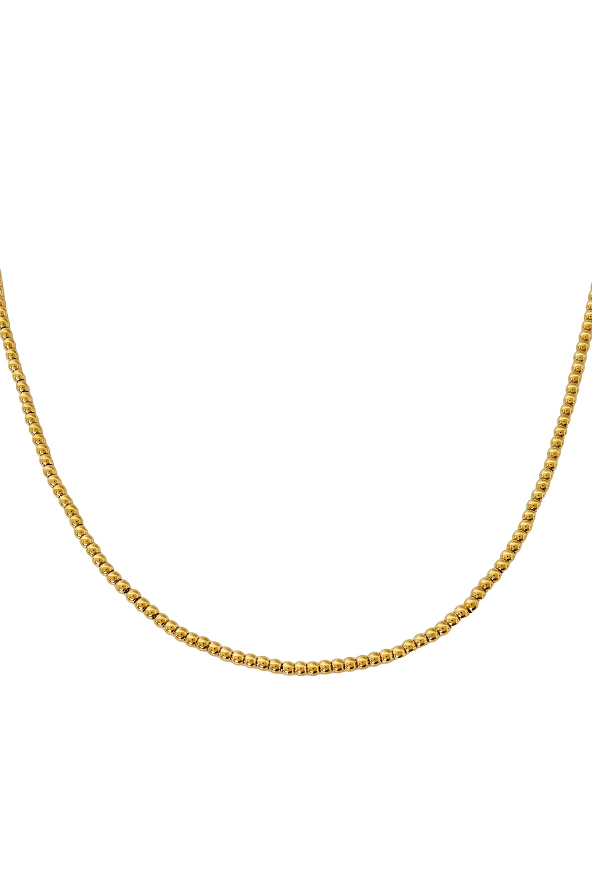 Elegant Stainless Steel Beaded Necklace for Women