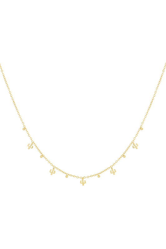 Elegant Stainless Steel Fruit Necklace - Silver & Gold