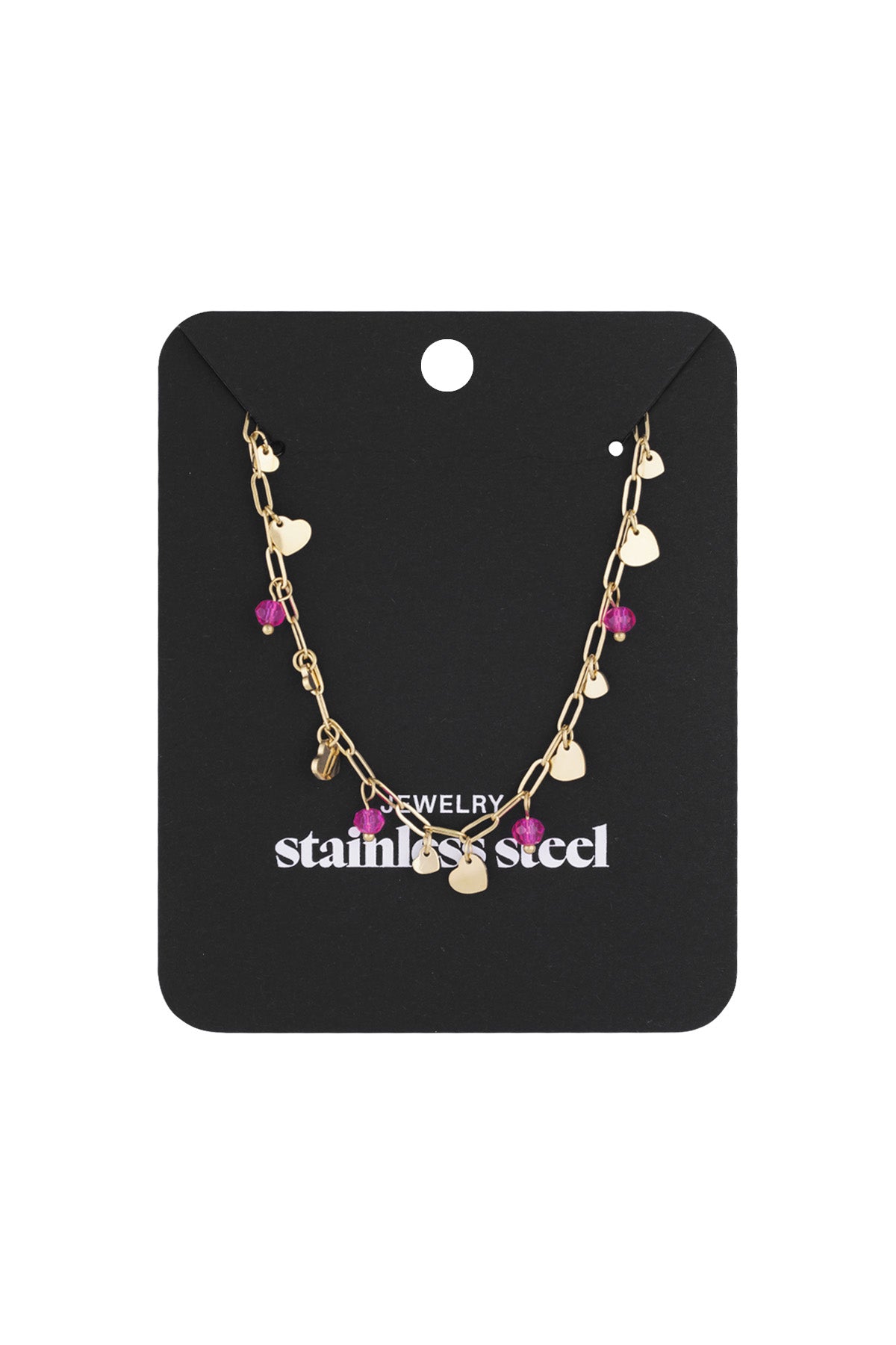 Charming Pink Heart Pendant Necklace for Everyday Wear