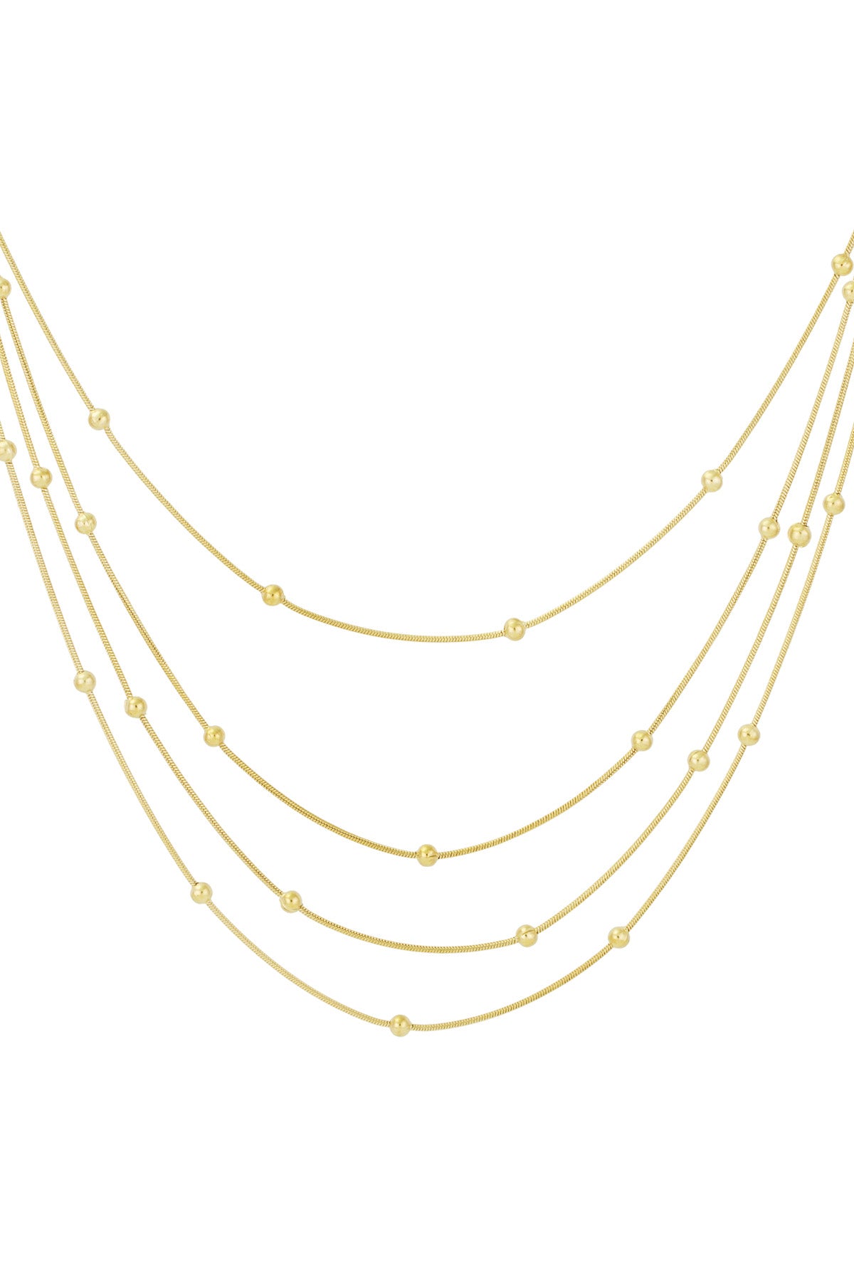 Elegant Layered Necklace in Silver, Gold, or Mixed Tones