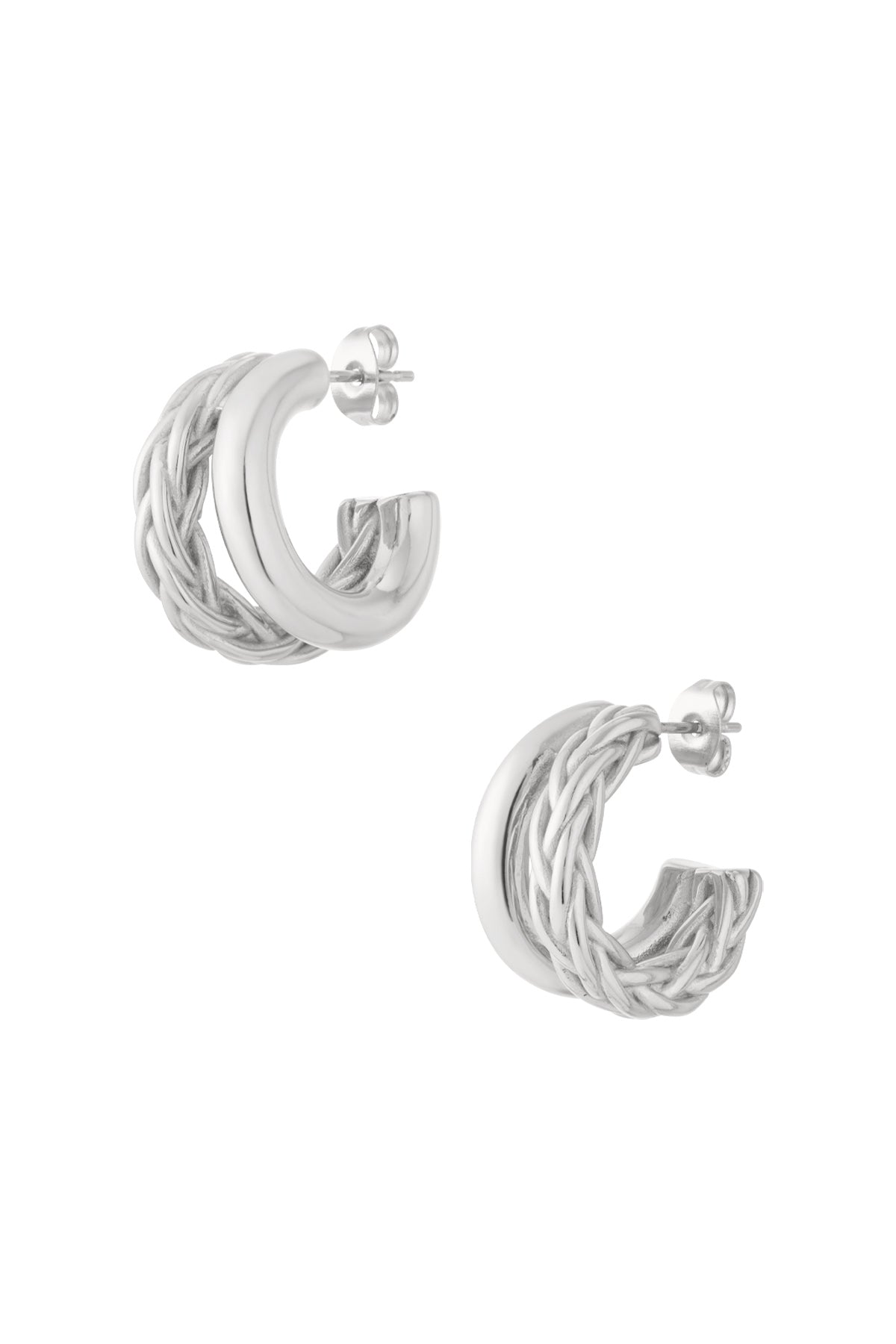 Stylish Stainless Steel Irregular Hoop Earrings