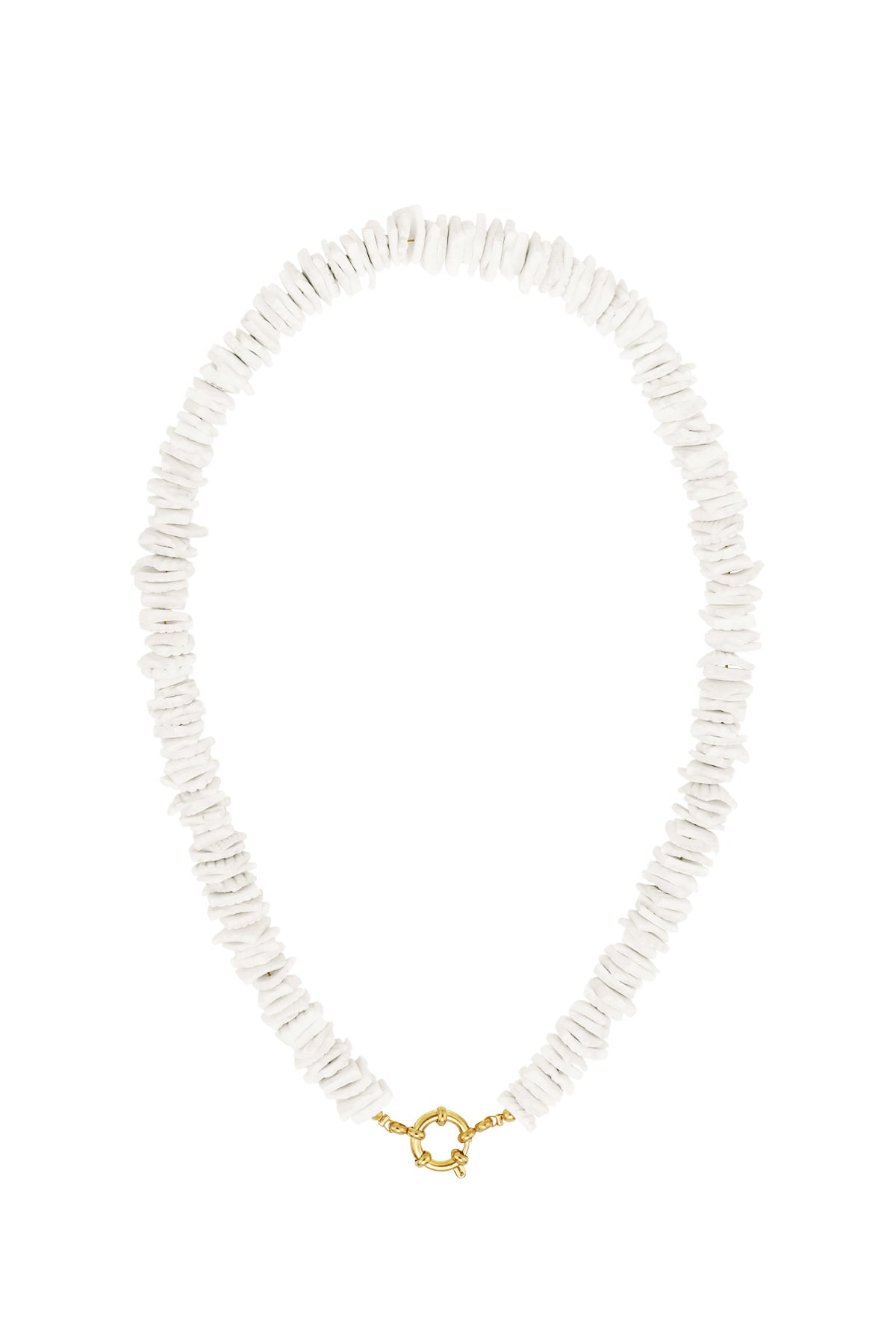 14K Gold Plated Seashell Beaded Necklace for Spring/Summer