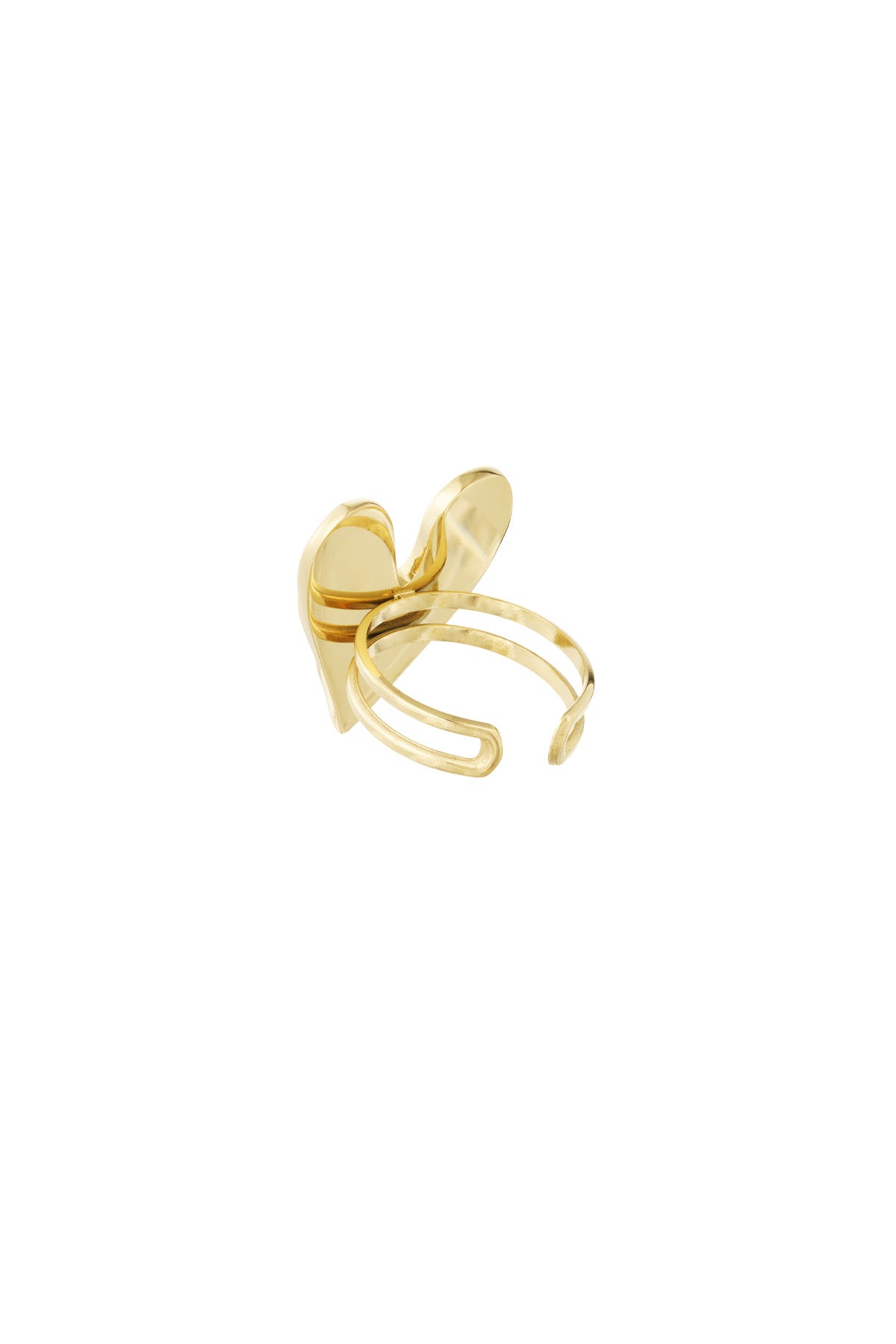 Elegant Statement Ring in Silver & Gold