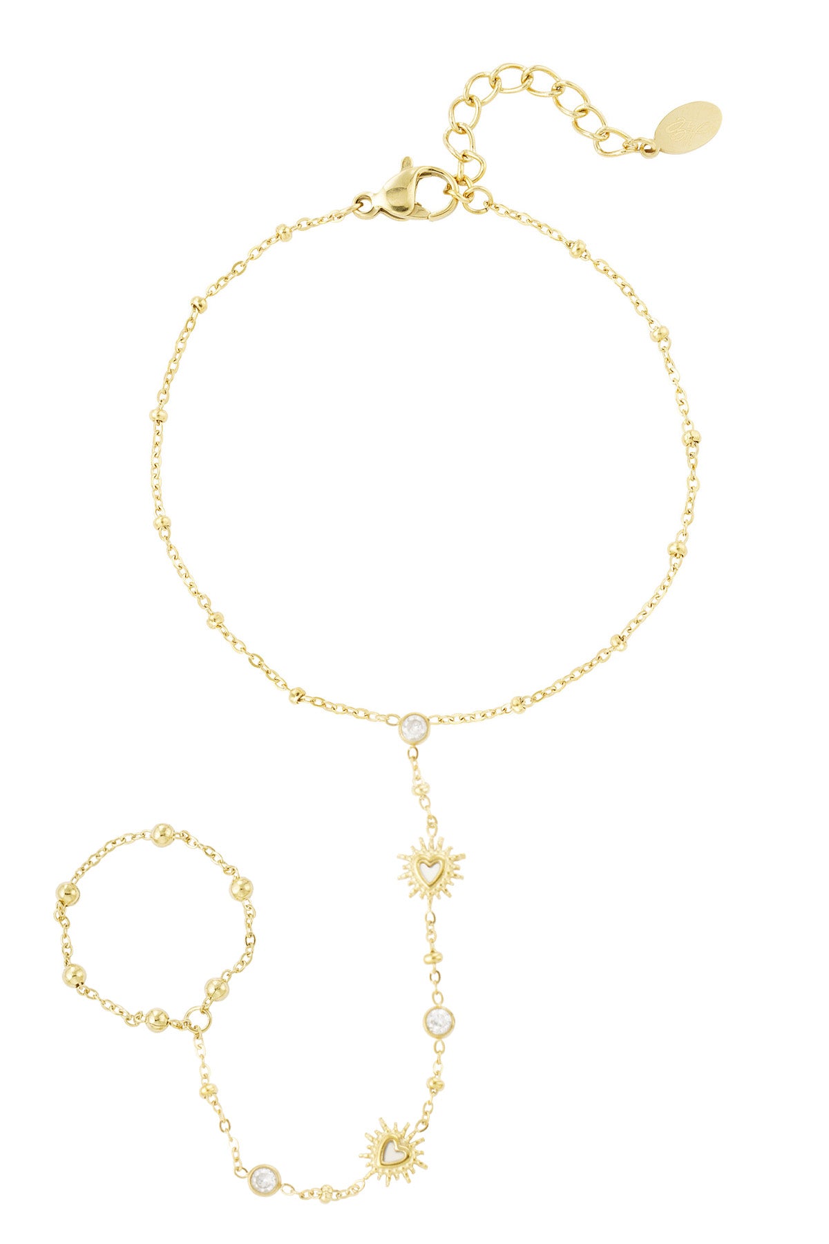 Elegant Stainless Steel Hand Chain in Silver and Gold