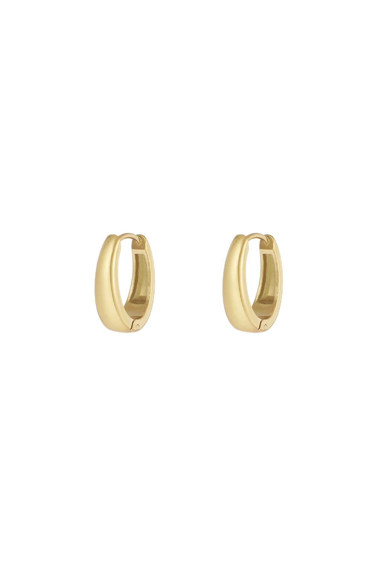 Stylish Stainless Steel Hoop Earrings - Silver & Gold