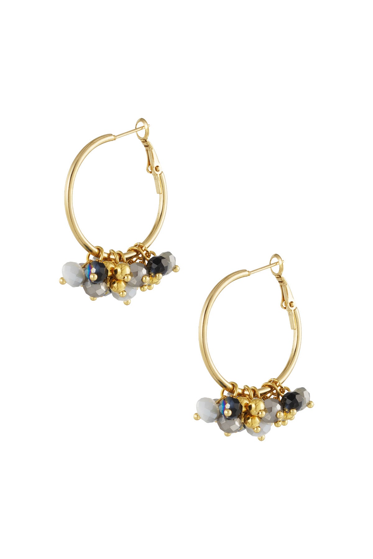 Stylish Multicolor Stainless Steel Hoop Earrings
