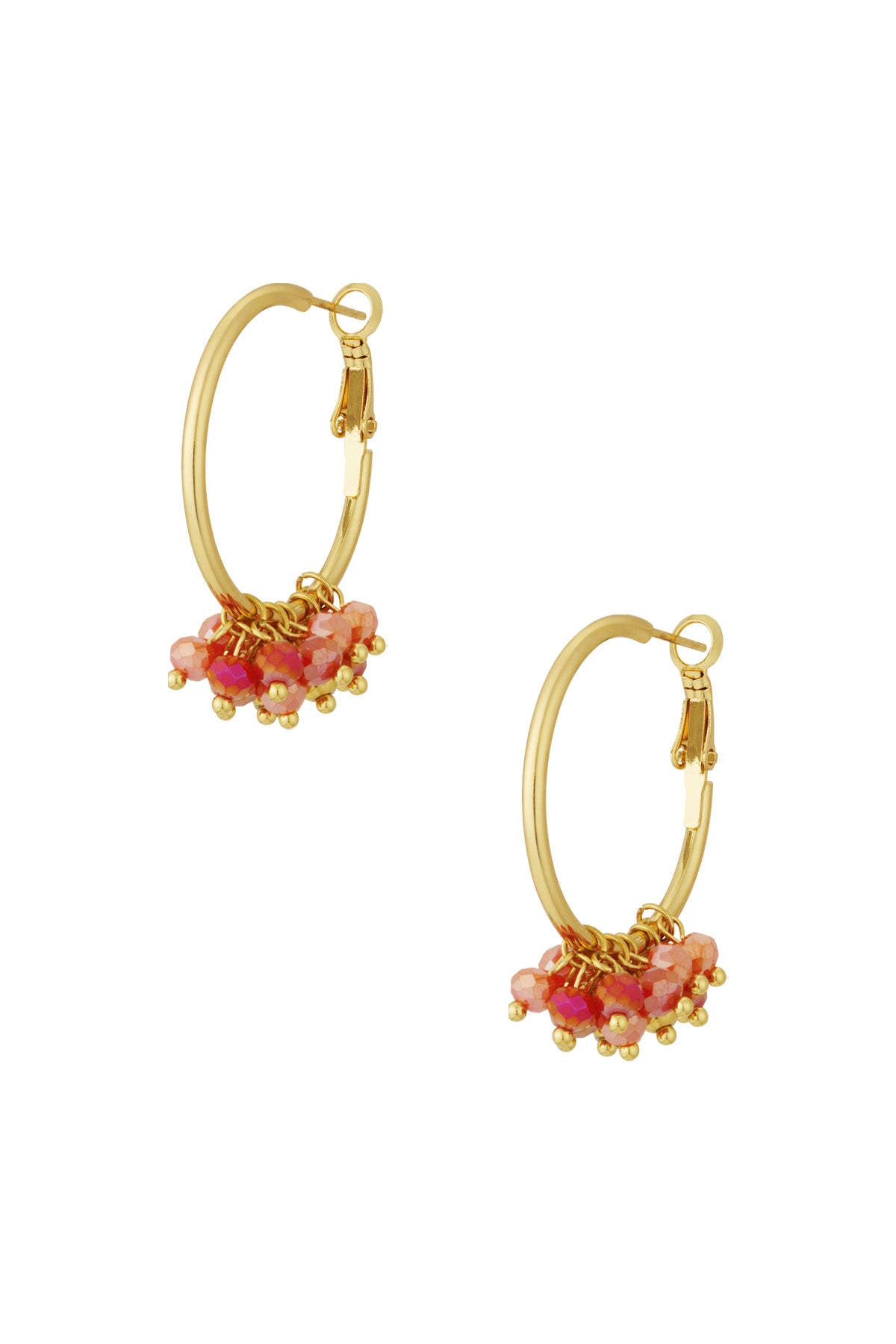 Stylish Multicolor Stainless Steel Hoop Earrings