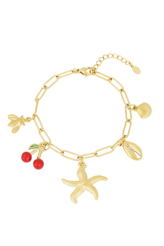 Elegant Stainless Steel Charm Bracelets in Silver & Gold