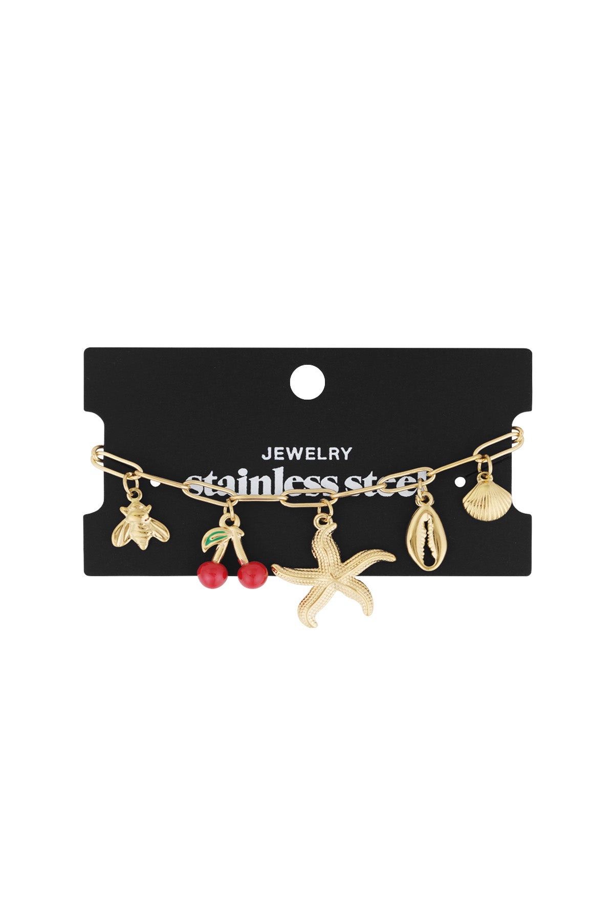 Elegant Stainless Steel Charm Bracelets in Silver & Gold