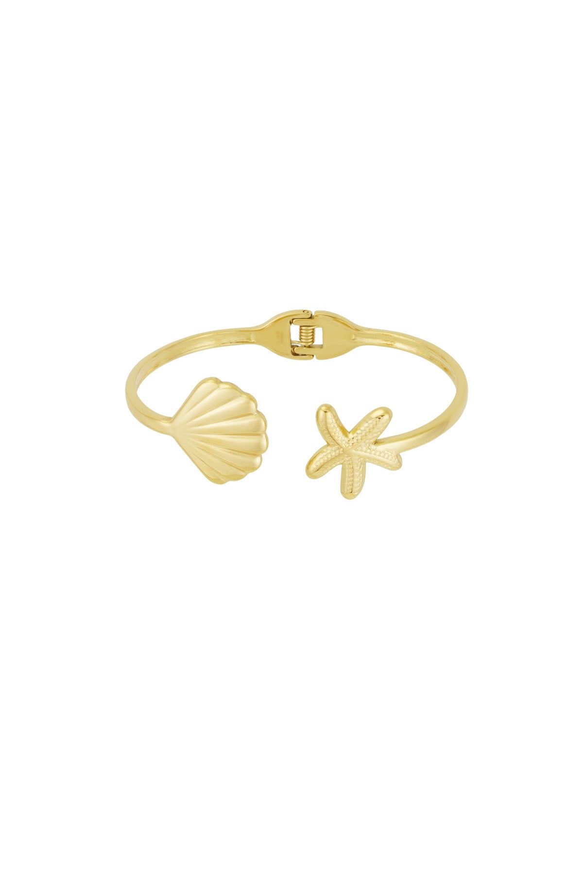 Stylish Cuff Bracelet in Silver & Gold