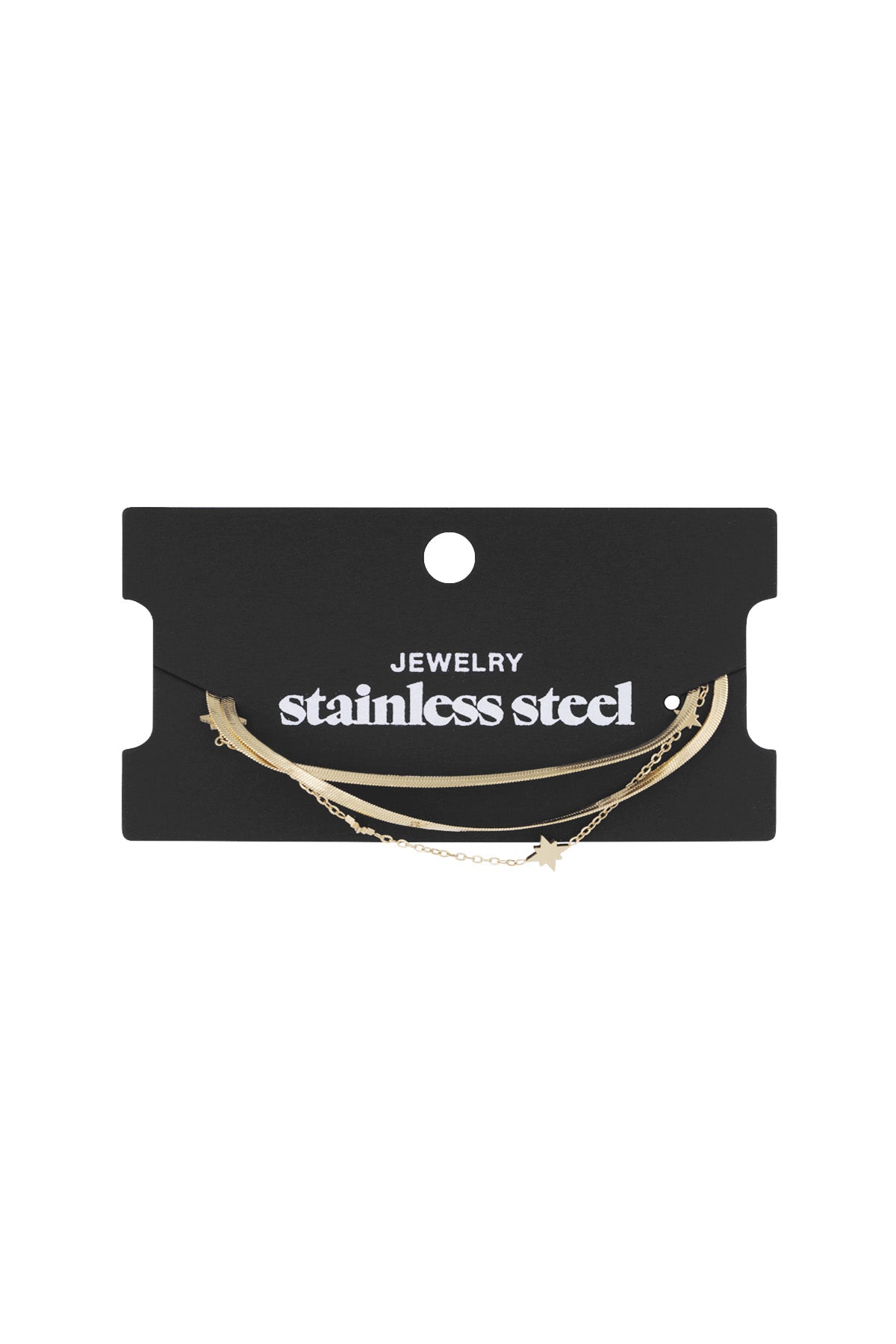 Elegant Stainless Steel Charm Bracelet - Silver & Gold