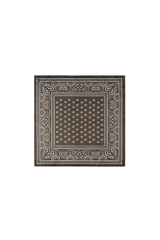 Elegant Dark Brown Paisley Summer Scarf for Women