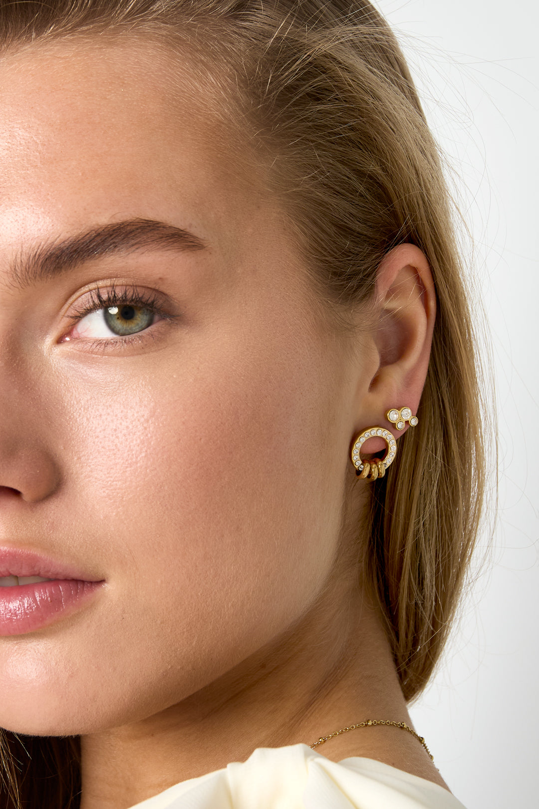 Elegant Mini Rhinestone Stud Earrings