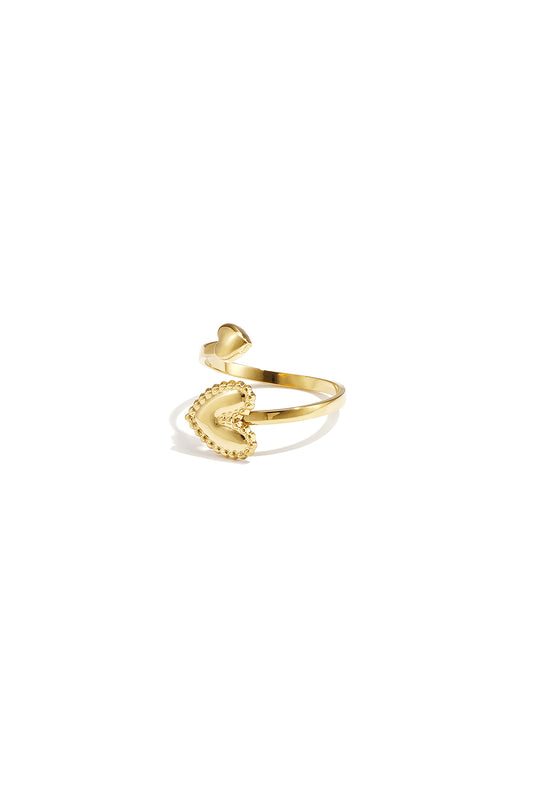 Elegant Heart Statement Ring, Adjustable All Fit
