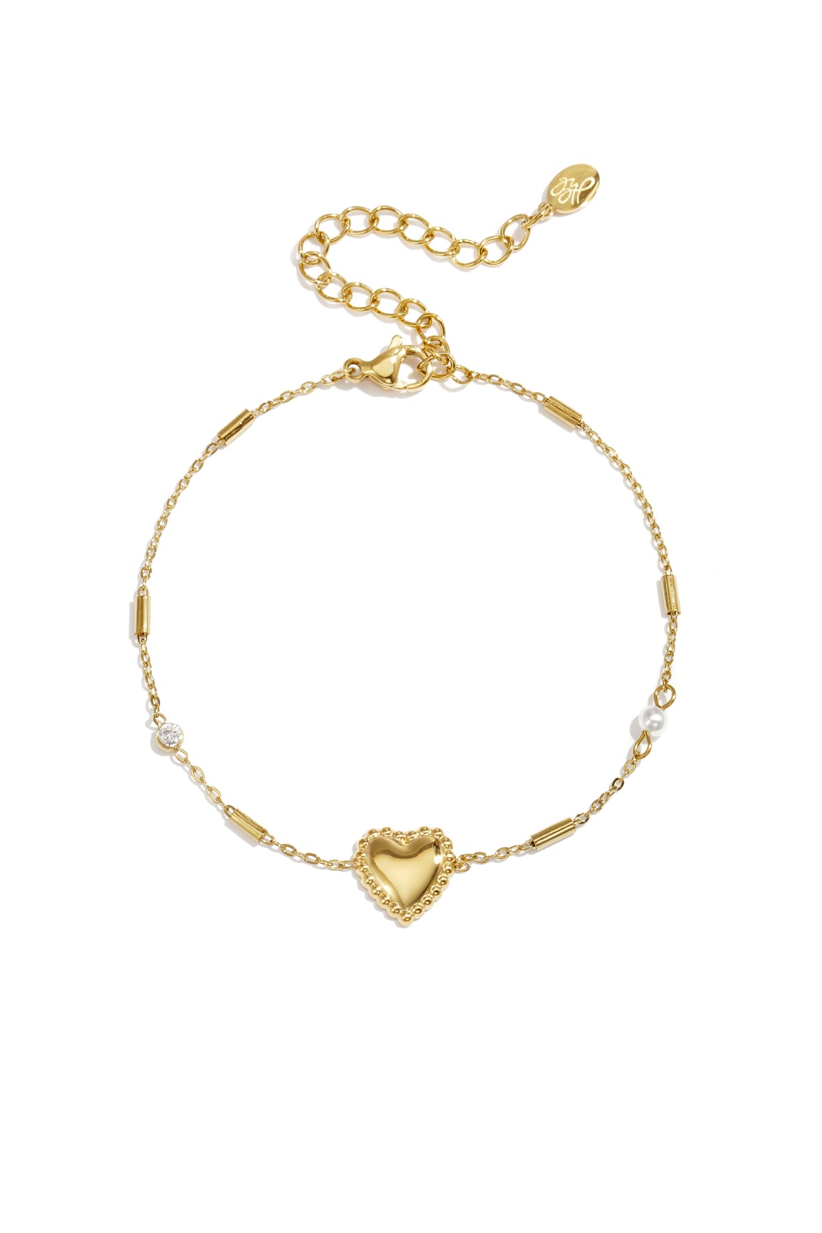 Elegant Heart Charm Bracelet - All Fit, Casual Style