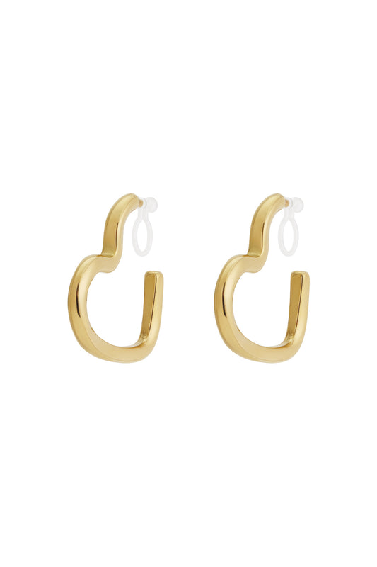 Elegant Heart-Shaped Clip-On Earrings for All