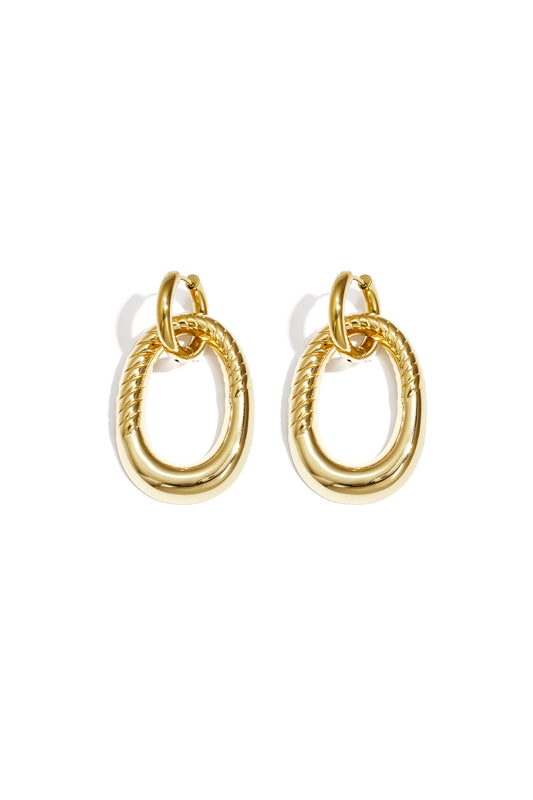 Elegant Gold Drop Earrings for Women - Simple & Stylish