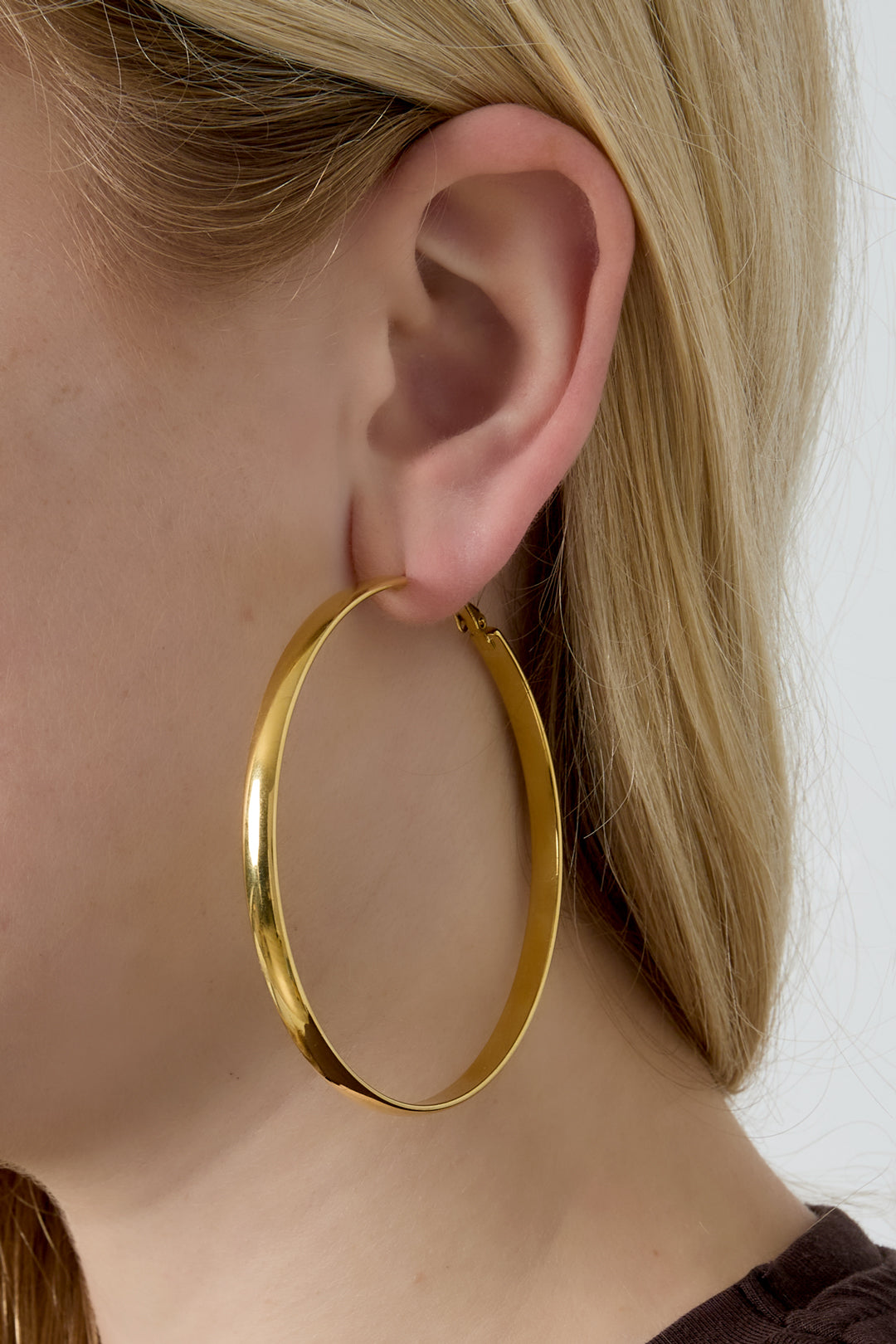 Stylish Stainless Steel Hoop Earrings - All Fit, Simple & Casual