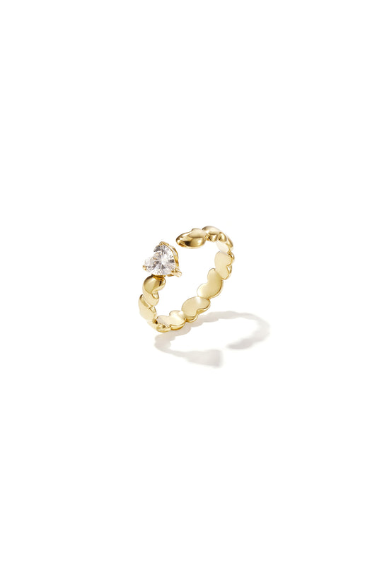 Elegant Minimalist Heart Ring - Adjustable & Stylish