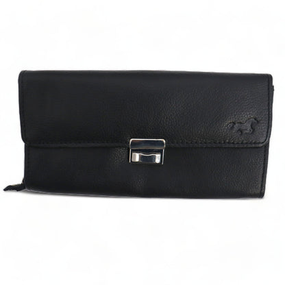 Portemonnee - Compact - Portefeuille - Leer - Zwart