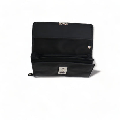 Portemonnee - Compact - Portefeuille - Leer - Zwart