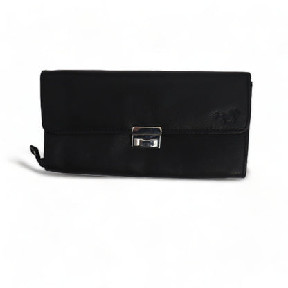 Portemonnee - Compact - Portefeuille - Leer - Zwart