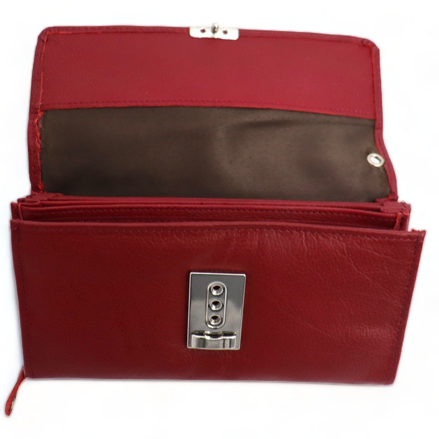 Kelner Portemonnee - Waiter Wallet - Portefeuille - Leer - Bordeaux Rood