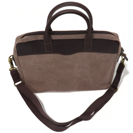 Laptoptas - Pc Tas - Stof - Schouderband -  Tassen - Beige