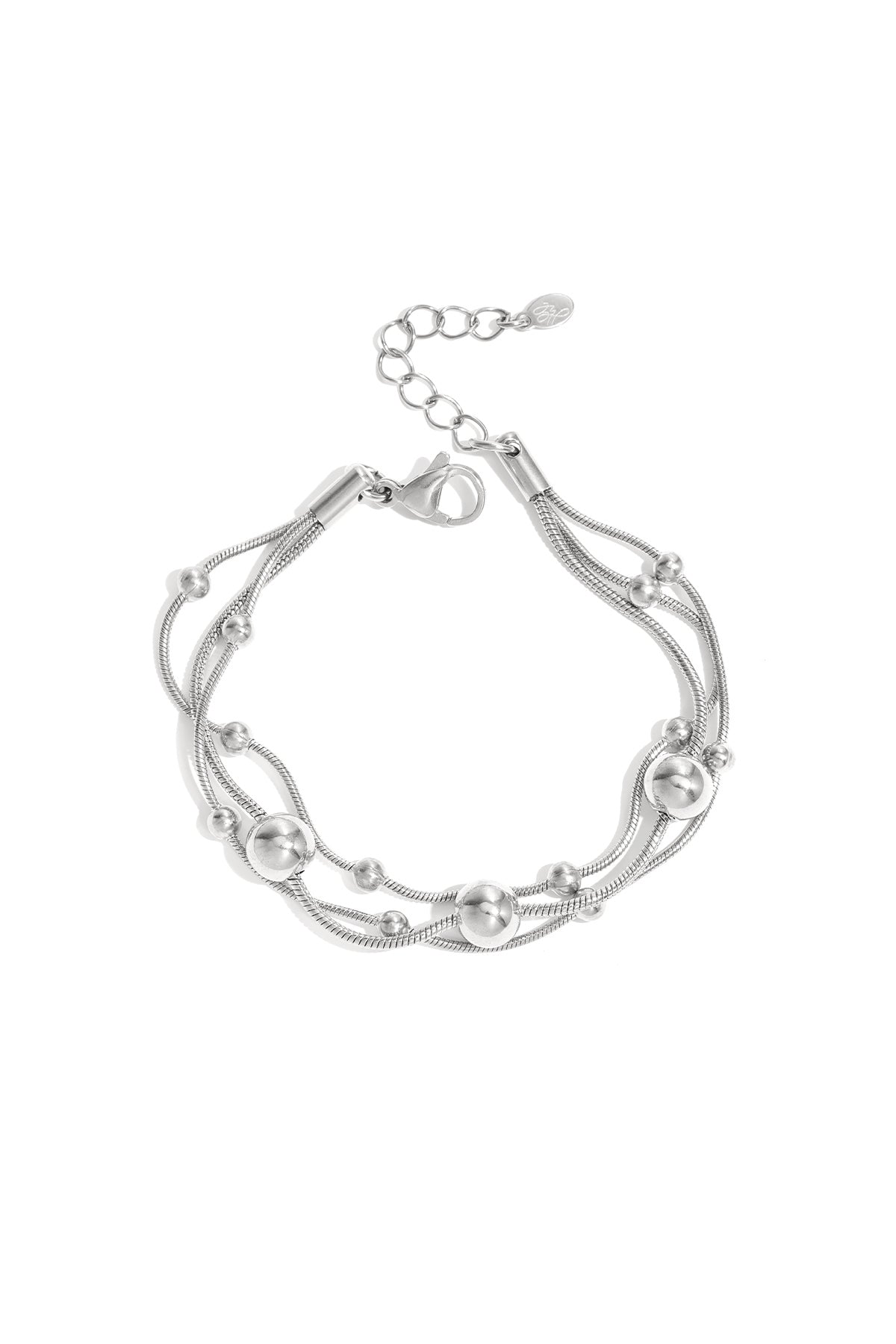 Elegant Multi-Layered Chain Bracelet - Silver & Gold