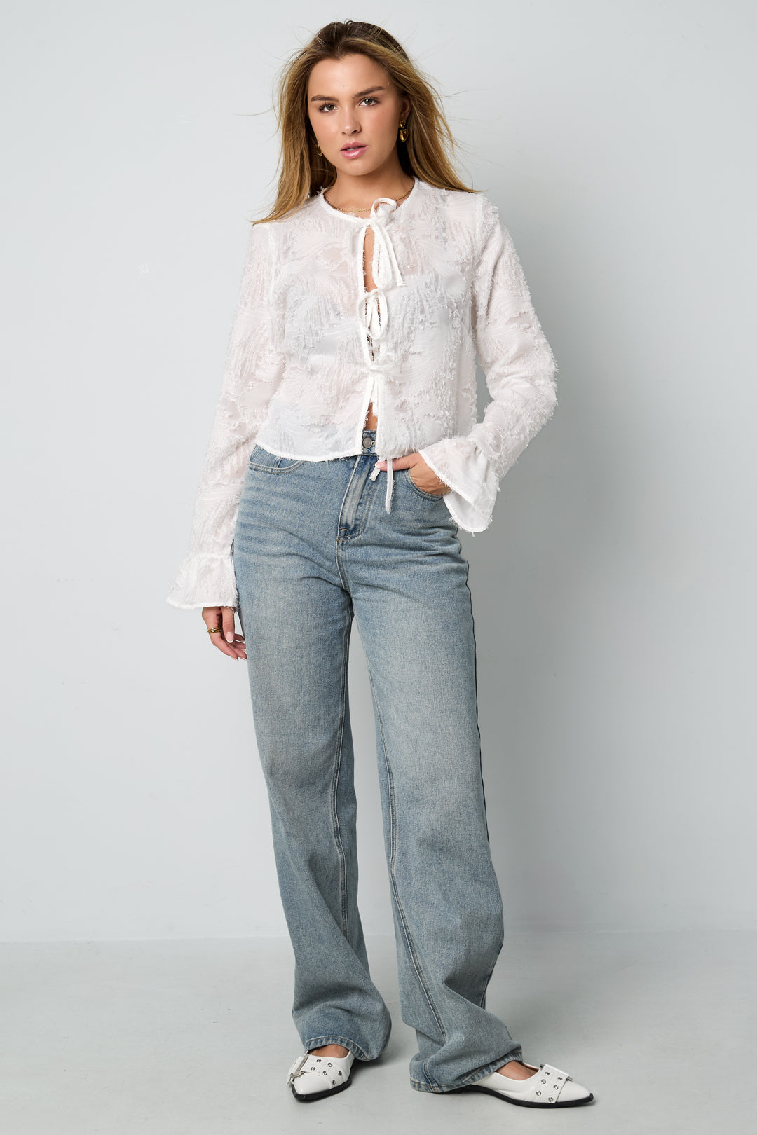 Elegant Spring/Summer Woven Long Sleeve Tops