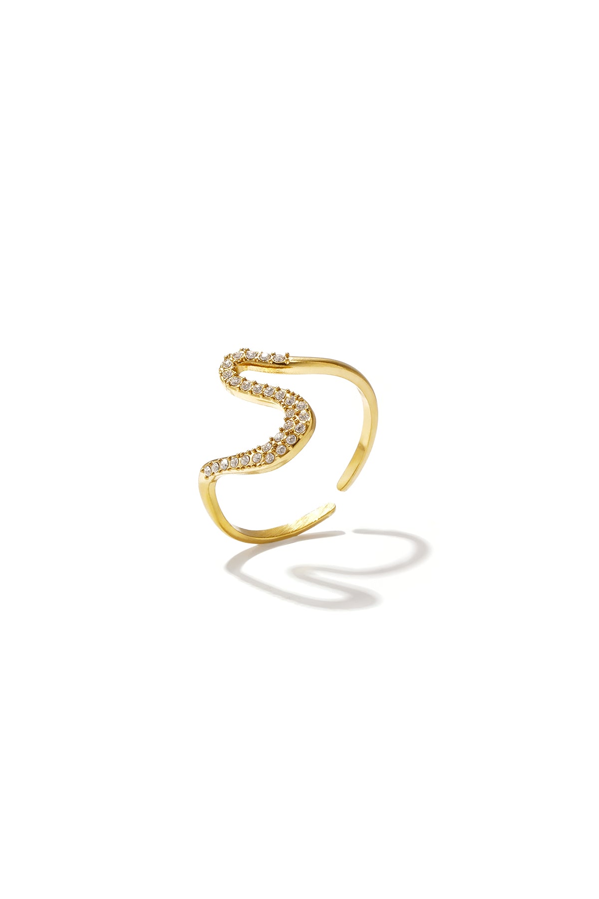 Elegant Adjustable Rhinestone Statement Ring