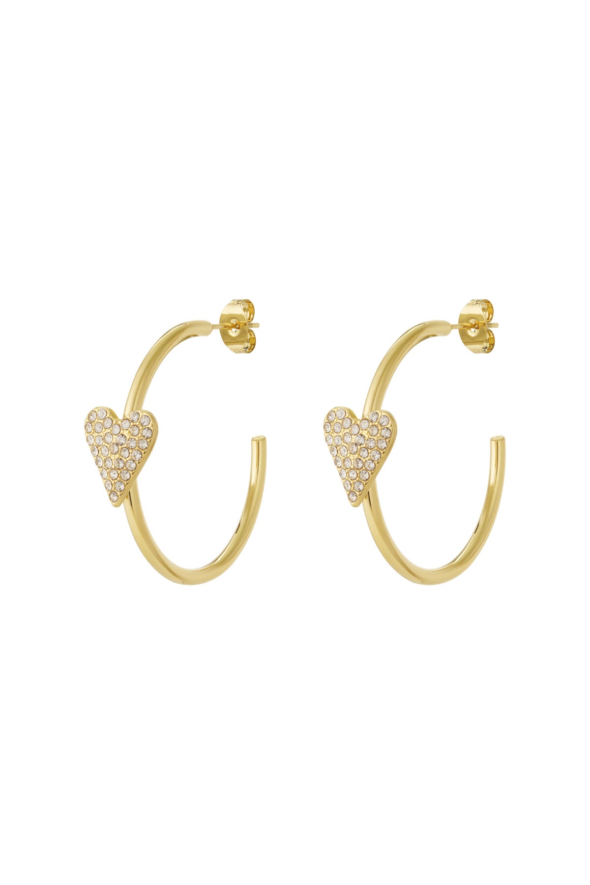 Elegant Heart Shaped Hoop Earrings - All Day Glam