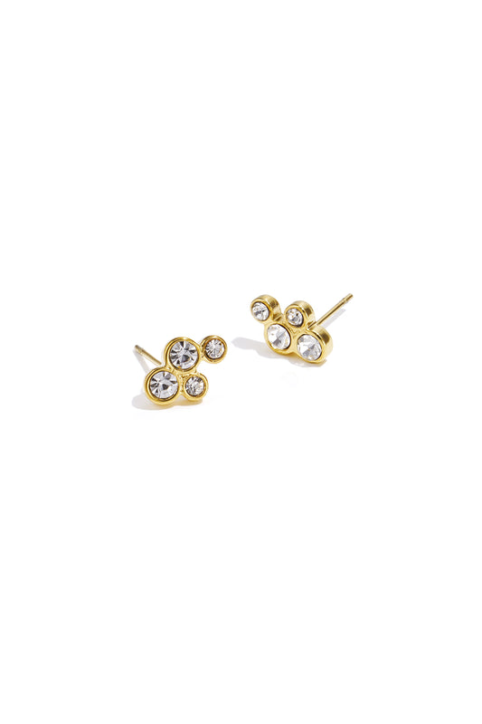 Elegant Mini Rhinestone Stud Earrings