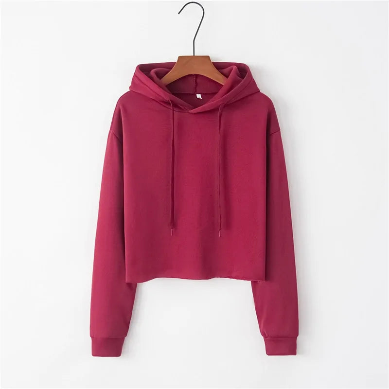 Women's Crop Hoodies Sweatshirts