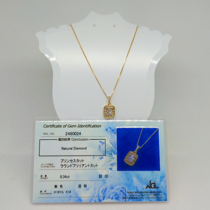 K18 Japan Gold 0.34ct Necklace